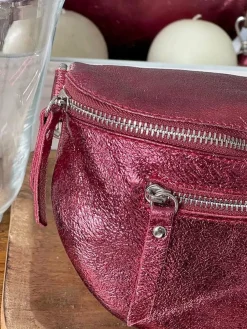 Fashion Sac Banane Rouge Bordeaux June Femmes Sac Banane
