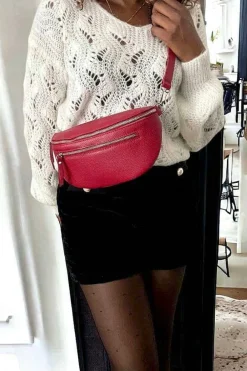 Shop Sac Banane Rouge Cerise Chelby Femmes Sac Banane