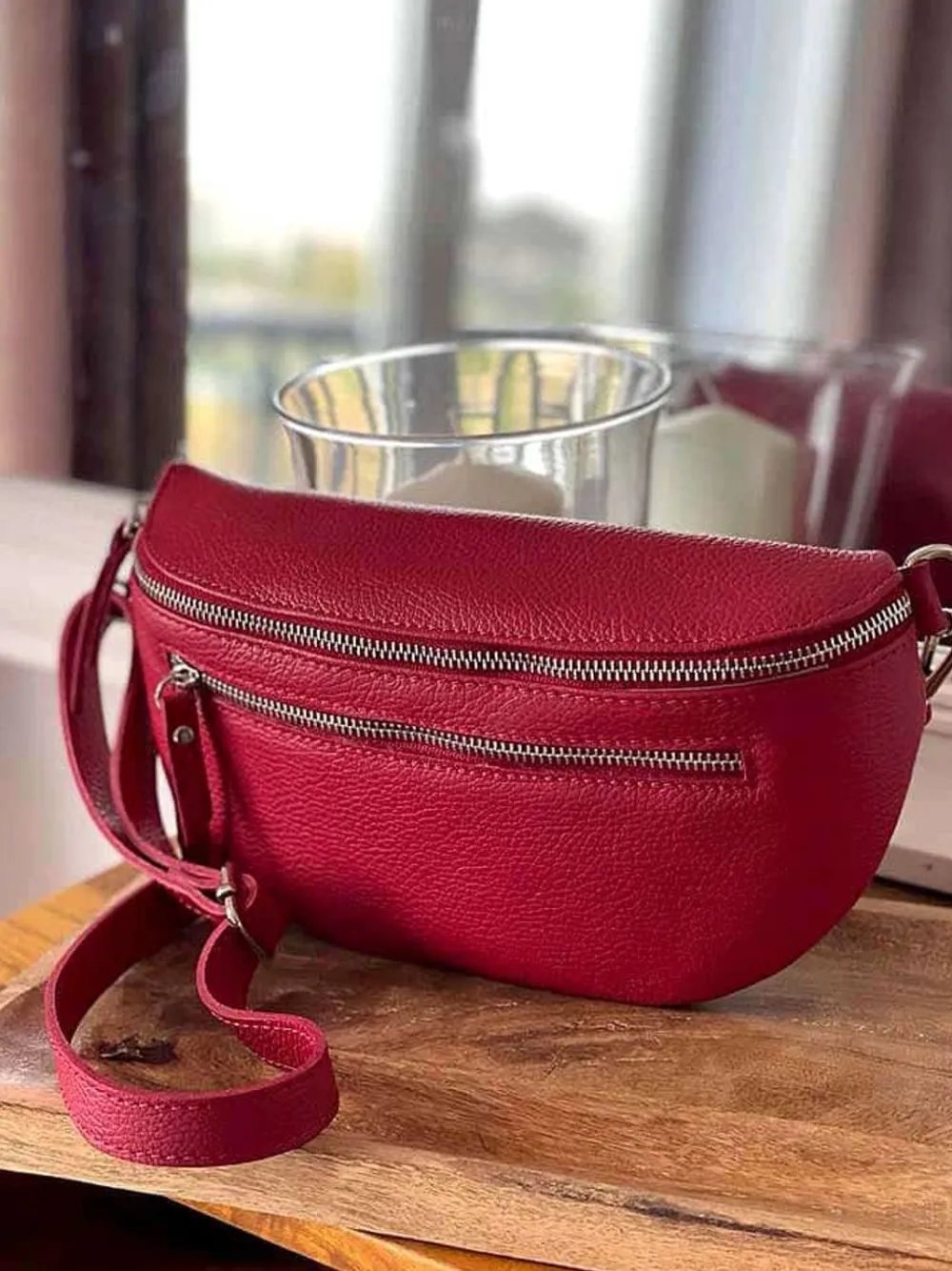 Shop Sac Banane Rouge Cerise Chelby Femmes Sac Banane