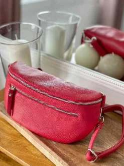 Best Sale Sac Banane Rouge Chelby Femmes Sac Banane
