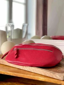 Best Sale Sac Banane Rouge Chelby Femmes Sac Banane