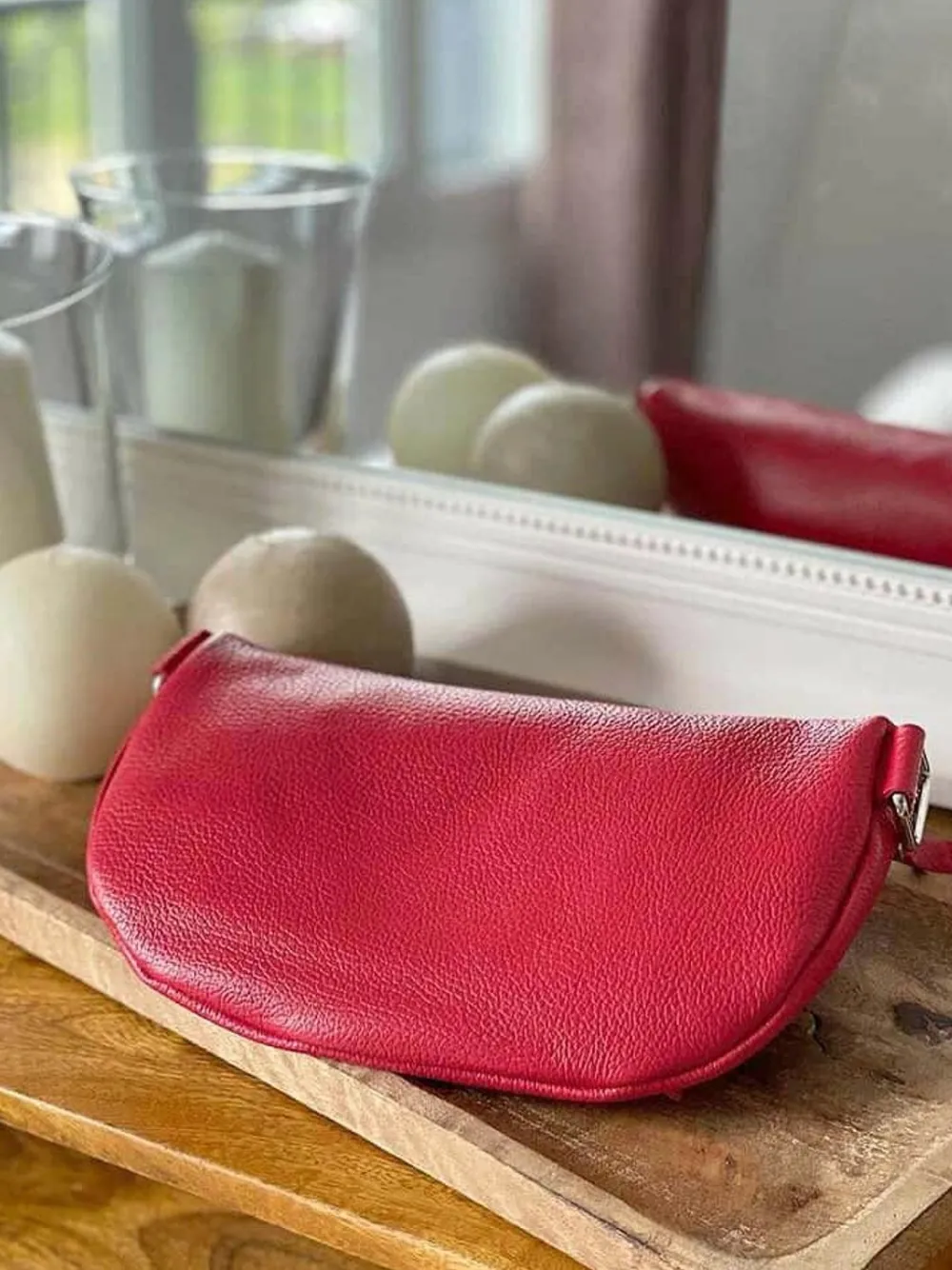 Best Sale Sac Banane Rouge Chelby Femmes Sac Banane