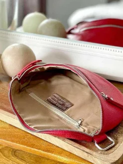 Best Sale Sac Banane Rouge Chelby Femmes Sac Banane