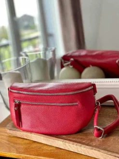 Best Sale Sac Banane Rouge Chelby Femmes Sac Banane