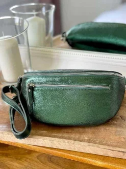 Best Sale Sac Banane Vert Emeraude Irise June Femmes Sac Banane