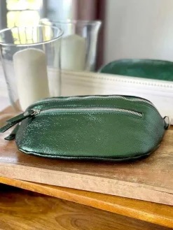 Best Sale Sac Banane Vert Emeraude Irise June Femmes Sac Banane