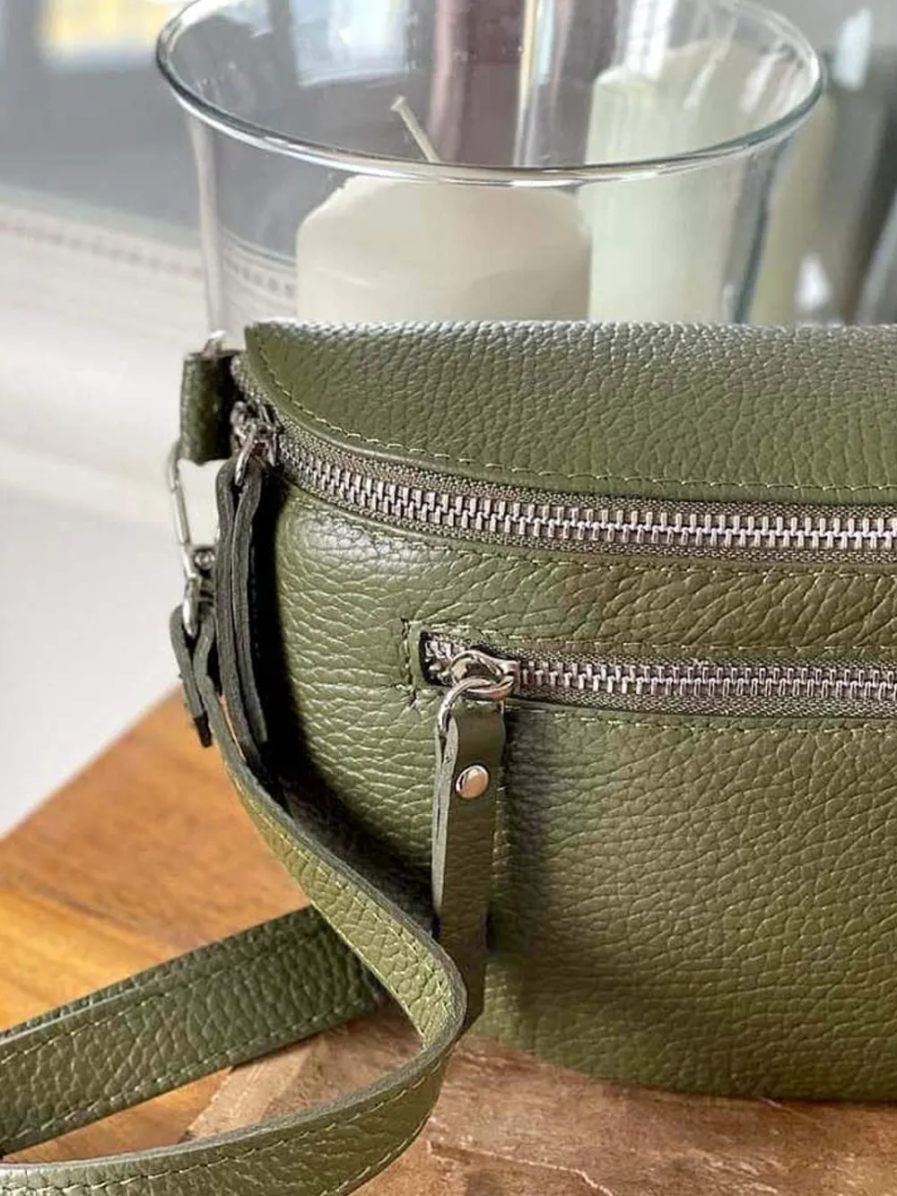 Shop Sac Banane Vert Kaki Chelby Femmes Sac Banane