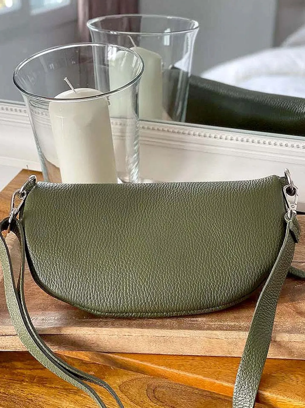 Shop Sac Banane Vert Kaki Chelby Femmes Sac Banane