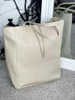 Discount Sac Beige Ecru Agata Femmes Sac Format A4 Et +