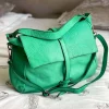 Fashion Sac Besace Cuir Vert Pomme Ninon Femmes Sac Format A4 Et +