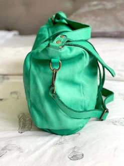 Fashion Sac Besace Cuir Vert Pomme Ninon Femmes Sac Format A4 Et +