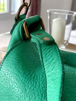 Fashion Sac Besace Cuir Vert Pomme Ninon Femmes Sac Format A4 Et +