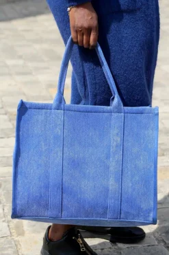 New Sac Bleu Miranda Femmes Sac Format A4 Et +