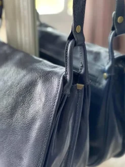 Store Sac Bleu Stefania Femmes Sac Porte Epaule Avec Sangle