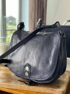 Store Sac Bleu Stefania Femmes Sac Porte Epaule Avec Sangle