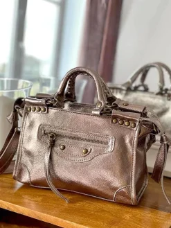 Fashion Sac Dore Champagne Fabiola Femmes Sac Porte Epaule Avec Sangle