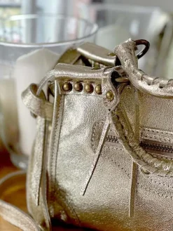 Shop Sac Dore Or Fabiola Femmes Sac Porte Epaule Avec Sangle