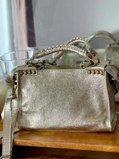Shop Sac Dore Or Fabiola Femmes Sac Porte Epaule Avec Sangle