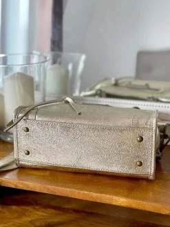 Shop Sac Dore Or Fabiola Femmes Sac Porte Epaule Avec Sangle