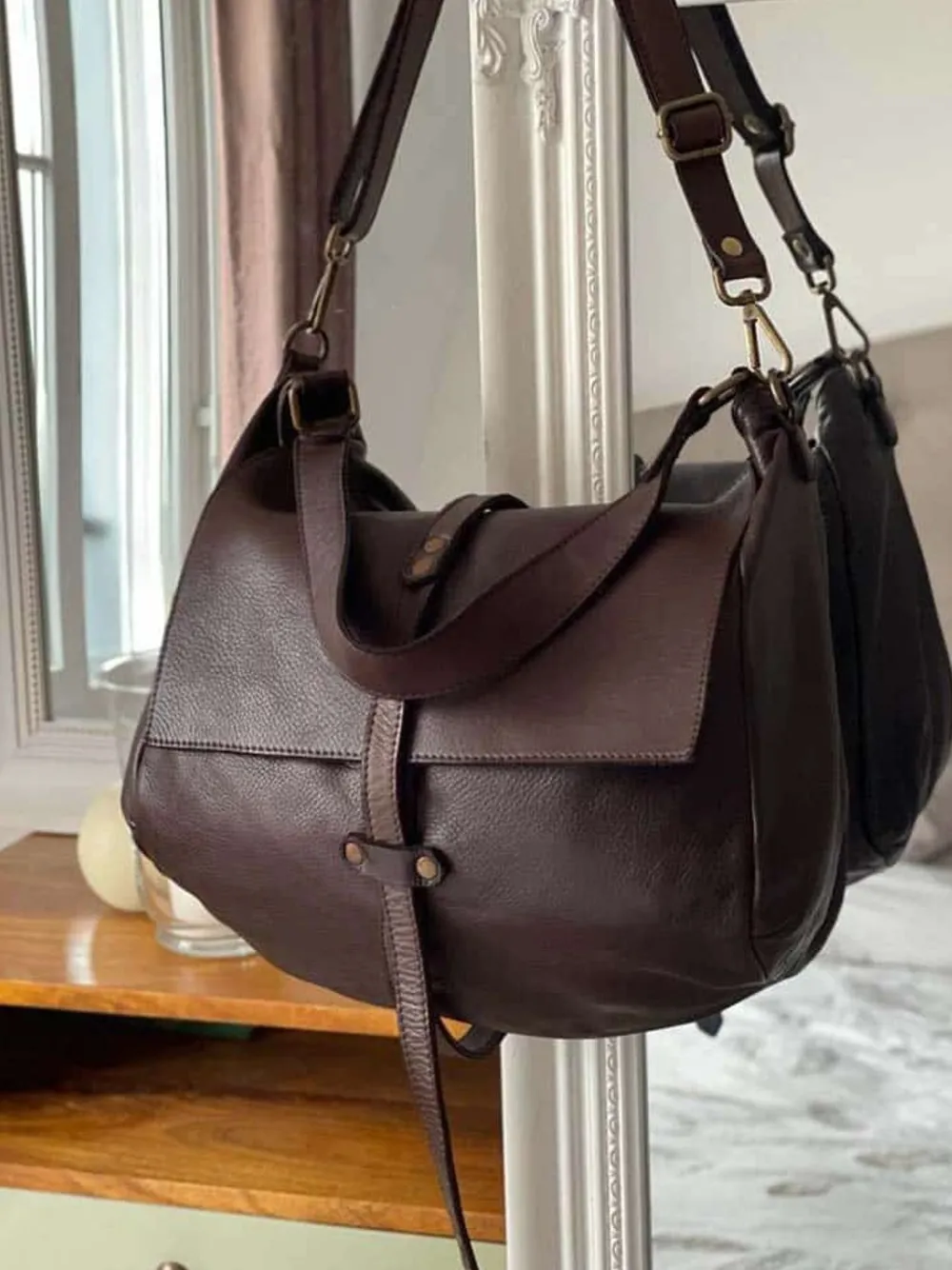 Cheap Sac Marron Cafe Ninon Femmes Sac Format A4 Et +