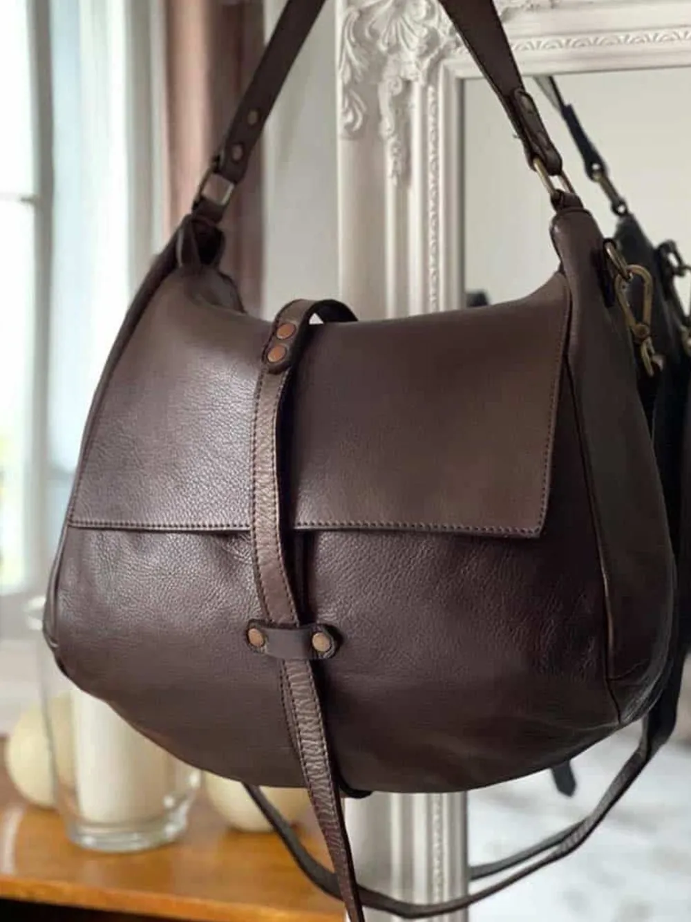 Cheap Sac Marron Cafe Ninon Femmes Sac Format A4 Et +