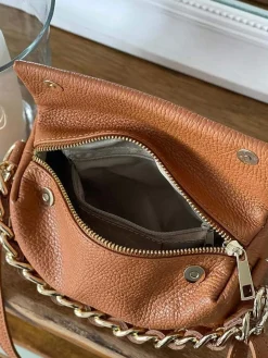 Flash Sale Sac Marron Camel Clover Femmes Sac Porte Epaule Avec Sangle
