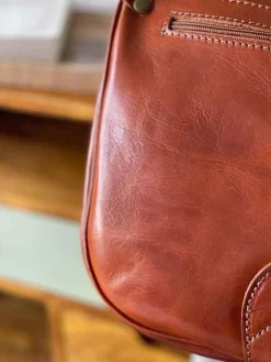 Cheap Sac Marron Camel Stefania Femmes Sac Porte Epaule Avec Sangle