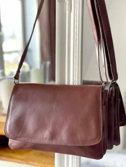 Outlet Sac Marron Linette Femmes Sac Porte Epaule Avec Sangle