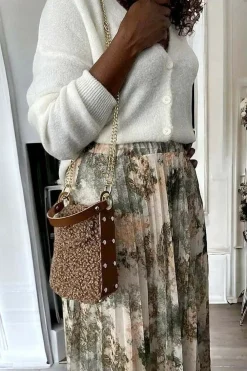 Best Sale Sac Marron Taupe Shannon Femmes Sac Porte Epaule Avec Sangle