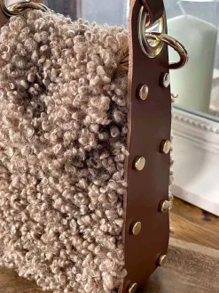 Best Sale Sac Marron Taupe Shannon Femmes Sac Porte Epaule Avec Sangle