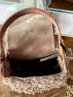 Best Sale Sac Marron Taupe Shannon Femmes Sac Porte Epaule Avec Sangle