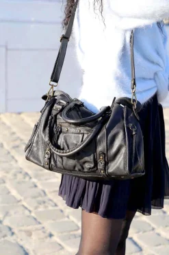 Hot Sac Noir Monroe Femmes Sac Porte Epaule Avec Anse