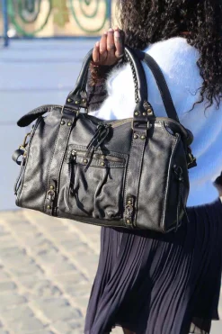 Hot Sac Noir Monroe Femmes Sac Porte Epaule Avec Anse
