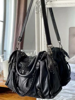 Hot Sac Noir Monroe Femmes Sac Porte Epaule Avec Anse