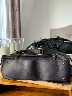 Hot Sac Noir Monroe Femmes Sac Porte Epaule Avec Anse