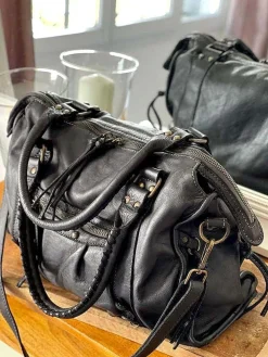Hot Sac Noir Monroe Femmes Sac Porte Epaule Avec Anse