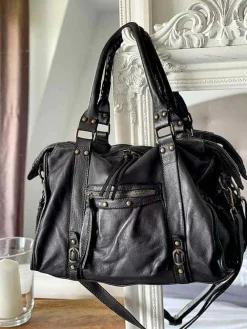 Hot Sac Noir Monroe Femmes Sac Porte Epaule Avec Anse