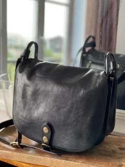 Hot Sac Noir Stefania Femmes Sac Porte Epaule Avec Sangle