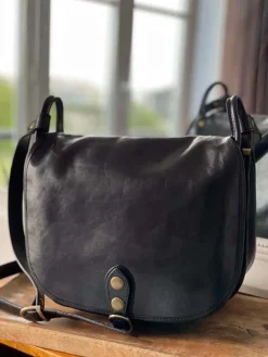 Hot Sac Noir Stefania Femmes Sac Porte Epaule Avec Sangle