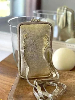 Shop Sac Portable En Cuir Dore Kira Femmes Sac Taille Téléphone Portable
