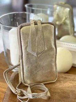 Shop Sac Portable En Cuir Dore Kira Femmes Sac Taille Téléphone Portable