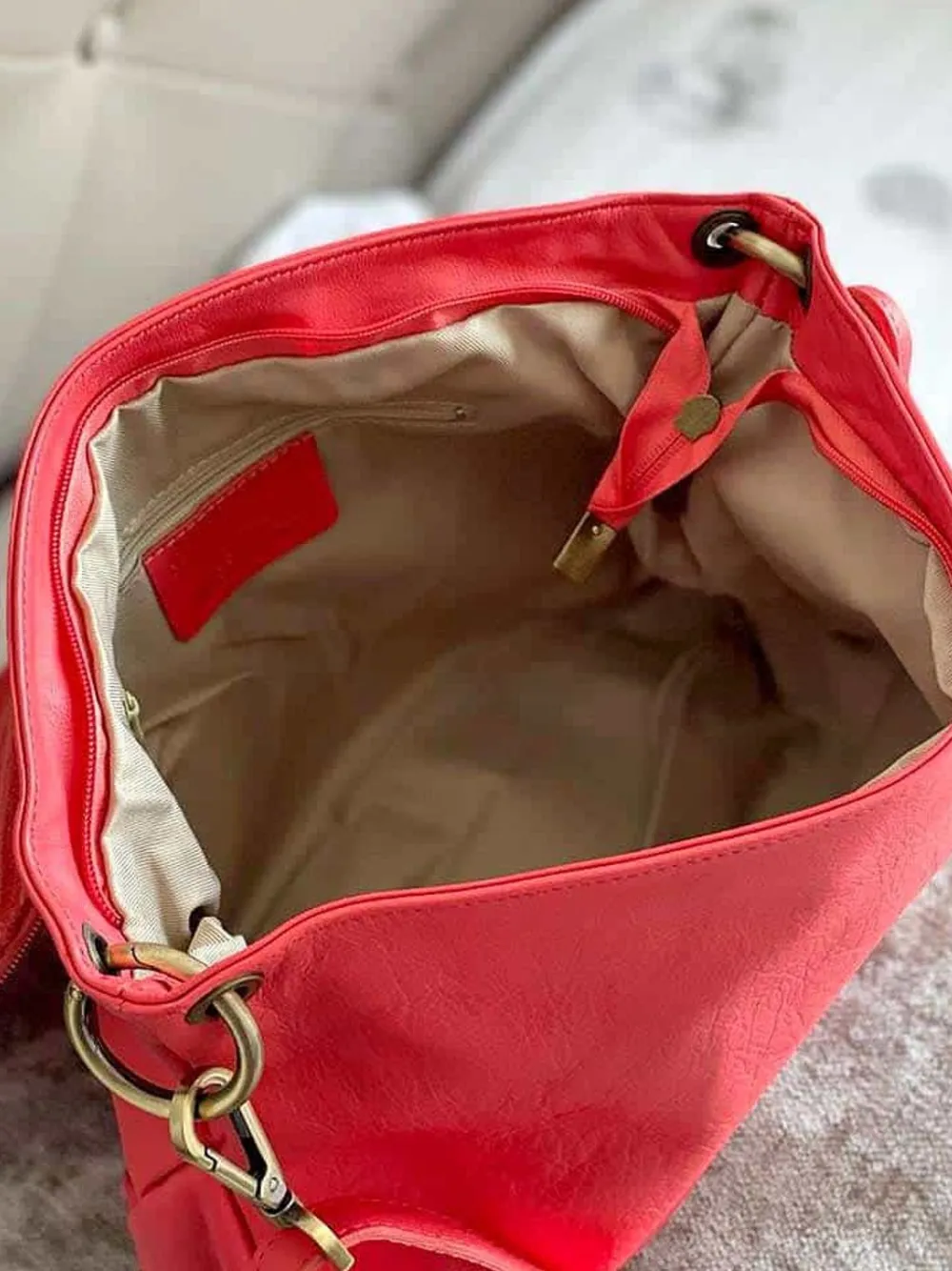 Fashion Sac Rose Corail Yasmine Femmes Sac Porte Epaule Avec Sangle