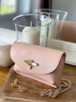 Discount Sac Rose Nude Ilona Femmes Sac Porte Epaule Avec Sangle