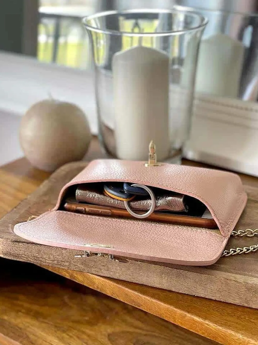 Discount Sac Rose Nude Ilona Femmes Sac Porte Epaule Avec Sangle