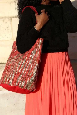 Shop Sac Rouge Dore Lany Femmes Sac Format A4 Et +