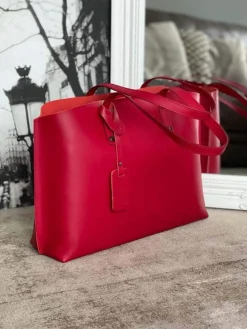 Clearance Sac Rouge Erika Femmes Sac Format A4 Et +