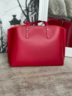 Clearance Sac Rouge Erika Femmes Sac Format A4 Et +