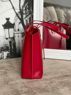 Clearance Sac Rouge Erika Femmes Sac Format A4 Et +