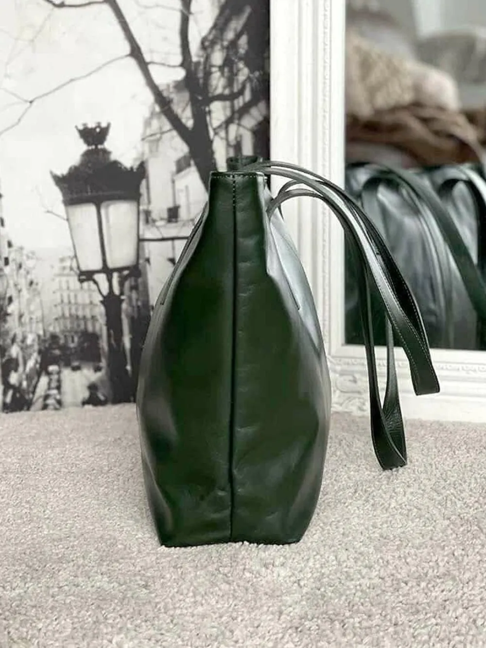 Shop Sac Vert Bouteille Noemie Femmes Sac Format A4 Et +