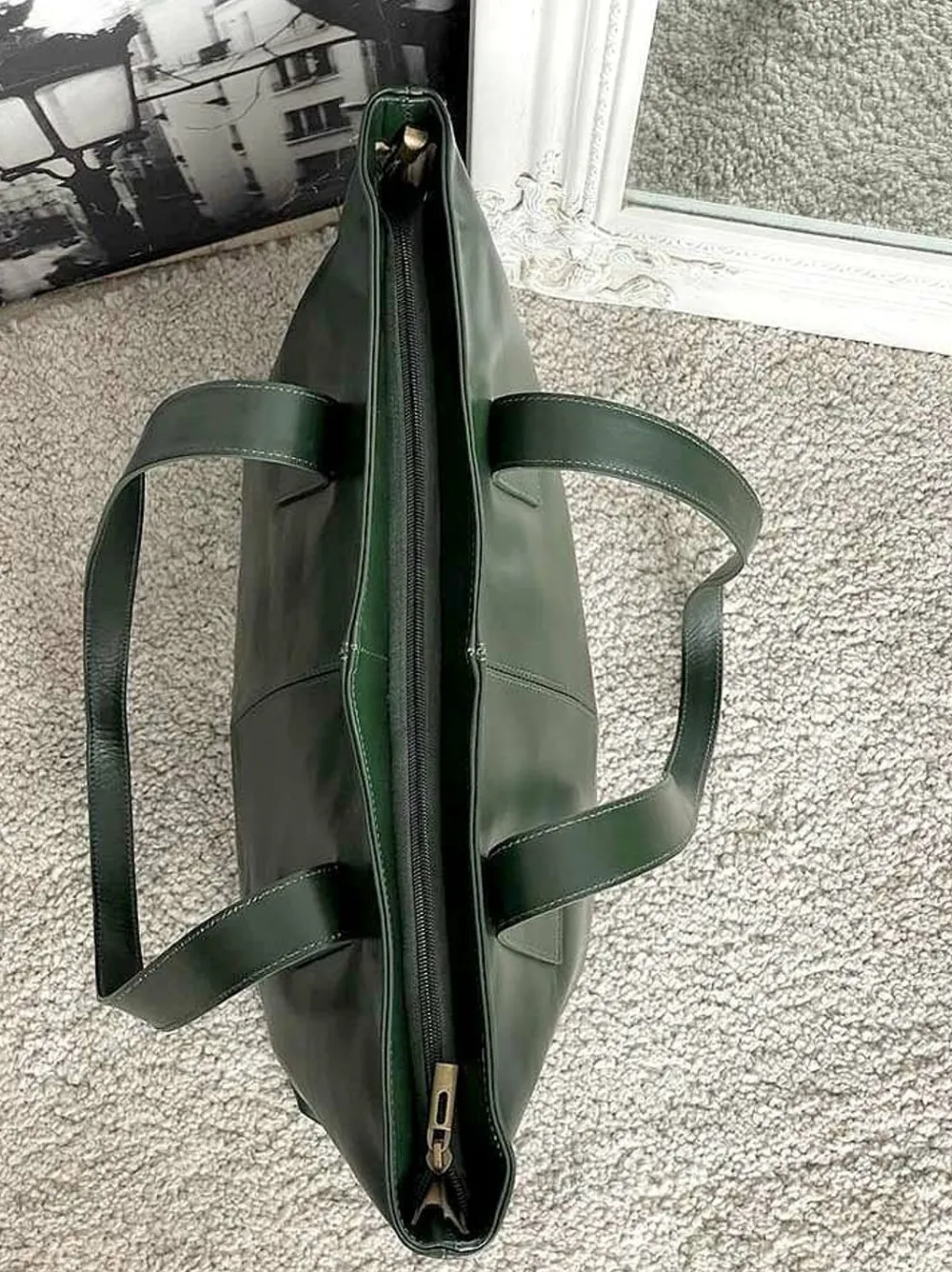 Shop Sac Vert Bouteille Noemie Femmes Sac Format A4 Et +